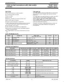 浏览型号74ABTH16543DL的Datasheet PDF文件第2页