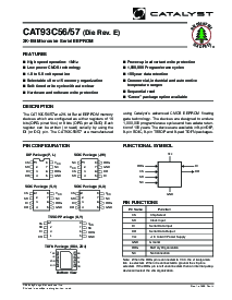 浏览型号CAT93C57KI的Datasheet PDF文件第1页
