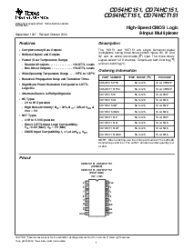 浏览型号CD54HC151F3A的Datasheet PDF文件第1页