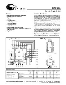 浏览型号CY7C128A-25DMB的Datasheet PDF文件第1页