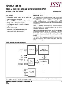 浏览型号IS61LV12816-12T的Datasheet PDF文件第1页