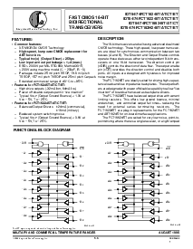 浏览型号IDT74FCT162245ATPA的Datasheet PDF文件第1页