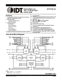 浏览型号IDT70V261L25PFI的Datasheet PDF文件第1页