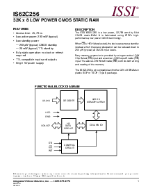 浏览型号IS62C256-45UI的Datasheet PDF文件第1页