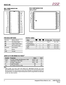浏览型号IS62C256-45UI的Datasheet PDF文件第2页