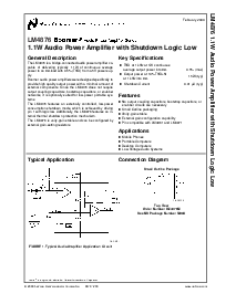 浏览型号LM4876M的Datasheet PDF文件第1页