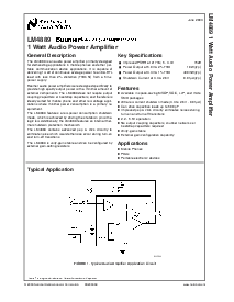 浏览型号LM4889的Datasheet PDF文件第1页