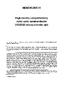 浏览型号MC68HC05E16/D的Datasheet PDF文件第5页