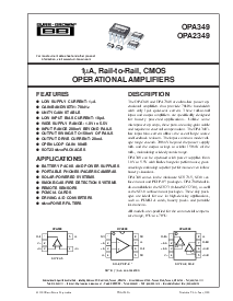 浏览型号OPA349NA的Datasheet PDF文件第1页