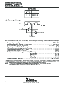 浏览型号SN74AHC245NSR的Datasheet PDF文件第2页