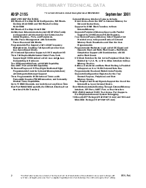 浏览型号ADSP-2195MBST-140X的Datasheet PDF文件第2页