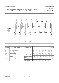 浏览型号74AHC374PW的Datasheet PDF文件第5页