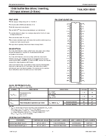 浏览型号74ALVCH16540DL的Datasheet PDF文件第2页