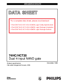 浏览型号74HC20的Datasheet PDF文件第1页