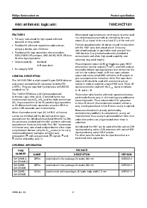 浏览型号74HC181N的Datasheet PDF文件第2页