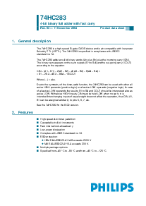 浏览型号74HC283PW的Datasheet PDF文件第1页