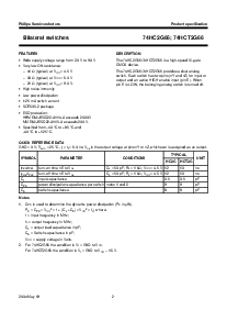 浏览型号74HC2G66的Datasheet PDF文件第2页