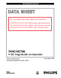 浏览型号74HC85DB的Datasheet PDF文件第1页