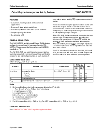 浏览型号74HCT373PW的Datasheet PDF文件第2页
