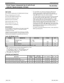 浏览型号74LVC573AD的Datasheet PDF文件第2页