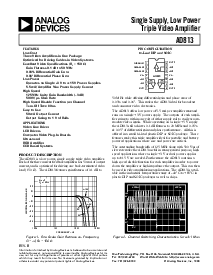 浏览型号AD813ACHIPS的Datasheet PDF文件第1页