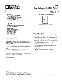 浏览型号ADG719BRT的Datasheet PDF文件第1页