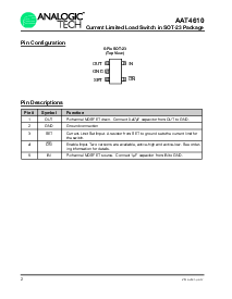 浏览型号AAT4610IGV-T1的Datasheet PDF文件第2页