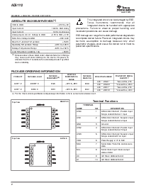 浏览型号ADS1112的Datasheet PDF文件第2页