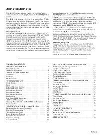 浏览型号ADSP-2109LKP-55的Datasheet PDF文件第2页