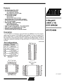 浏览型号AT27C4096-90PC的Datasheet PDF文件第1页