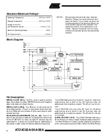 浏览型号AT24C08AN-10SC-1.8的Datasheet PDF文件第2页