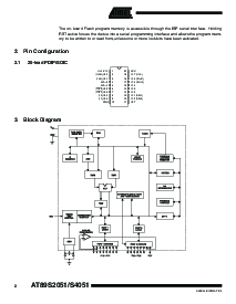 浏览型号AT89S4051-24SU的Datasheet PDF文件第2页