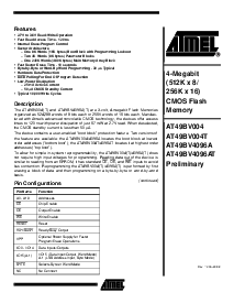 浏览型号AT49BV4096A-12TC的Datasheet PDF文件第1页