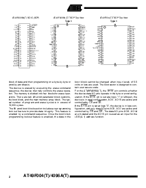 浏览型号AT49F4096A-90TC的Datasheet PDF文件第2页