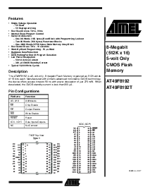 浏览型号AT49F8192-90TC的Datasheet PDF文件第1页
