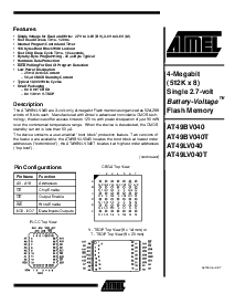 浏览型号AT49LV040-15VC的Datasheet PDF文件第1页