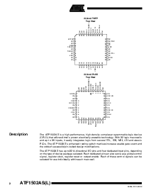 浏览型号ATF1502AS-10JC444的Datasheet PDF文件第2页