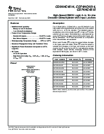 浏览型号CD74HC4514EN的Datasheet PDF文件第1页