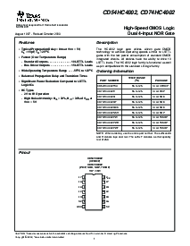 浏览型号CD54HC4002F3A的Datasheet PDF文件第1页