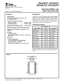 浏览型号CD54HC27F3A的Datasheet PDF文件第1页