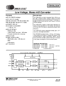 浏览型号CS53L32A的Datasheet PDF文件第1页