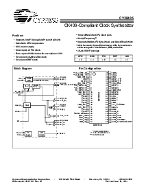 浏览型号CY28405的Datasheet PDF文件第1页