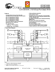 浏览型号CY7C027V-15AC的Datasheet PDF文件第1页