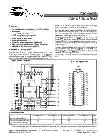 浏览型号CY7C1018CV33-12VC的Datasheet PDF文件第1页
