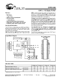 浏览型号CY7C1021-12VC的Datasheet PDF文件第1页