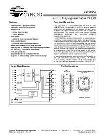 浏览型号CY7C291A-50WMB的Datasheet PDF文件第1页