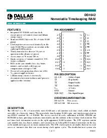 浏览型号DS1642-70的Datasheet PDF文件第1页