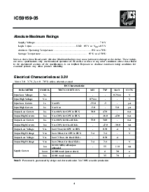 浏览型号ICS9159M-05的Datasheet PDF文件第4页