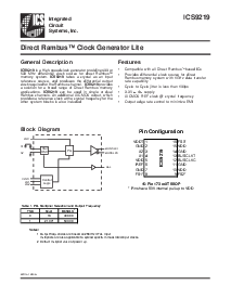 浏览型号ICS9219YGLF-T的Datasheet PDF文件第1页