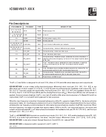 浏览型号ICS93V857YG-025T的Datasheet PDF文件第2页